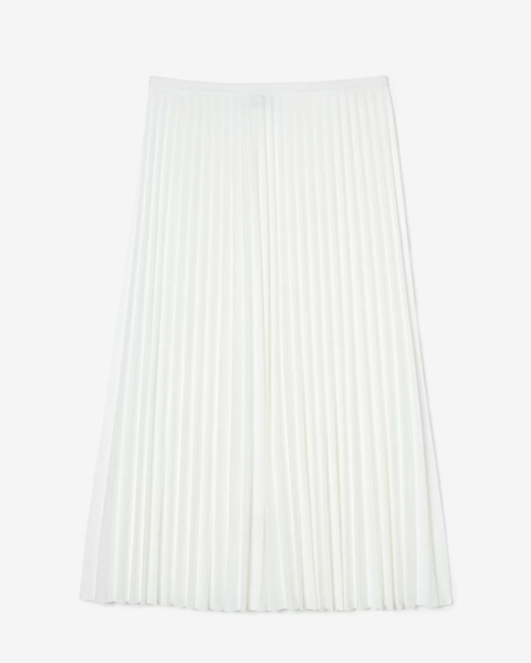 POLLERA PLIZADA FLUIDA CON CINTURA ELÁSTICA LACOSTE - JF 8050 - 70V