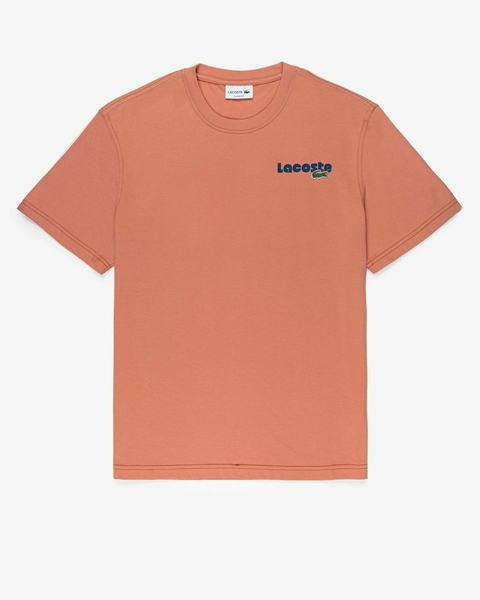 CAMISETA DE ALGODÓN CON EFECTO LAVADO OMBRÉ LACOSTE - TH 7544 - LXG