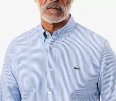 CAMISA DEL ALGODÓN SUPIMA A RAYAS REGULAR FIT LACOSTE - CH 4187 - F6Z - By Marconi Boutique - Lacoste 