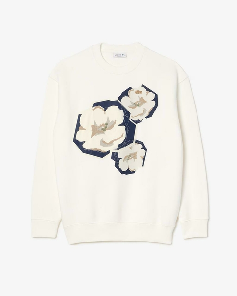 SUDADERA CON ESTAMPA FLORAL OVERSIZE LACOSTE - SF 4125 - 70V