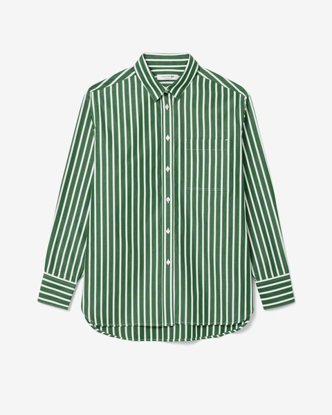 CAMISA OVERSIZE DE POPELINA DE ALGODÓN LACOSTE - CF 0215 - 291