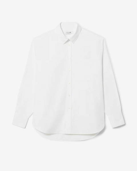 CAMISA OVERSIZE DE POPELINA DE ALGODÓN LACOSTE - CF 0215 - 001 - comprar online