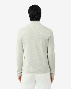 SWEATER DE ALGODÓN ACANALADO CON CIERRE LACOSTE - AH 9312 - CI9