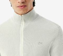 SWEATER DE ALGODÓN ACANALADO CON CIERRE LACOSTE - AH 9312 - CI9 - tienda online