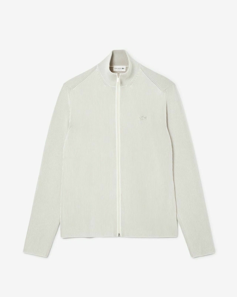 SWEATER DE ALGODÓN ACANALADO CON CIERRE LACOSTE - AH 9312 - CI9 - comprar online