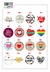 Stickers San Velentin 4 x 4cm por 100u