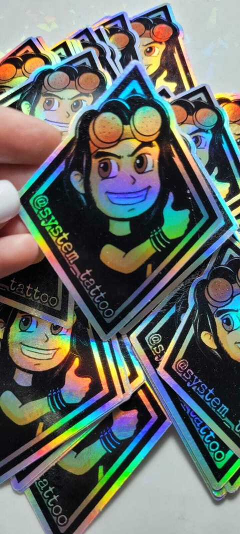 STICKERS HOLOGRAFICOS 10CM POR 100 UNIDADES