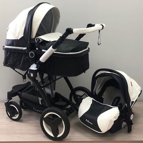 Belecoo Luxury 3 em 1 - Moisés, carrinho de passeio e bebê conforto