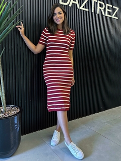 VESTIDO FREDO LISTRADO - loja online