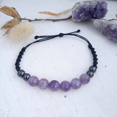Pulsera Bolitas Amatista - Ilusión Artesana