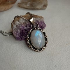 Dije piedra luna mandala - comprar online