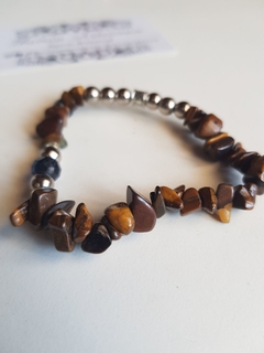 Pulsera piedras escallas - Ilusión Artesana