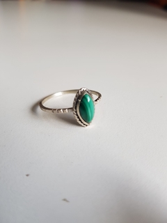 Anillo Plata Malaquita