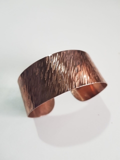 Pulsera cobre ancha Rayitas