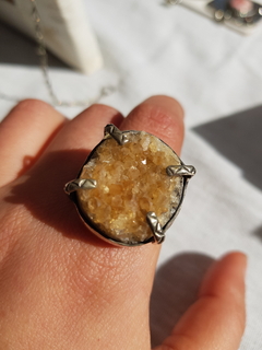 Anillo Drusa Citrino