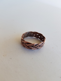 Anillo cobre trenzado - comprar online