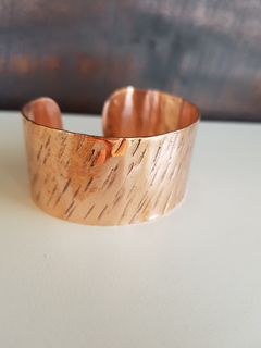Pulsera cobre ancha rayada en internet