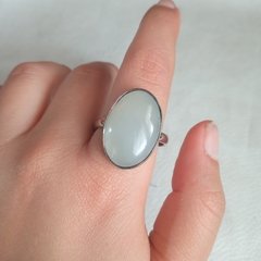 Anillo Alpaca Onix Blanco grande - comprar online