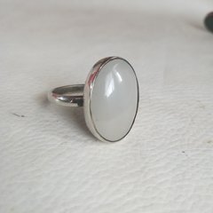 Anillo Alpaca Onix Blanco grande