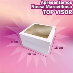 CAIXA TRANSPORTE BENTO CAKE BRANCA 16X16 8CM - comprar online