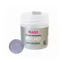 PO P/ DECORACAO PRATA UNICORNIO BRILHO 5G 1UN MAGO