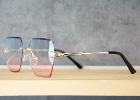 Óculos Susan Azul Claro c/ Rosa Mescla