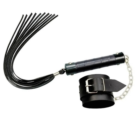 Kit Bracelete Com Chicote Brasil Fetiche