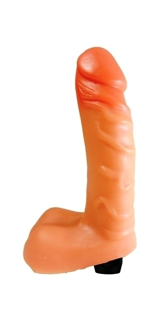 Protese Real 6B com Escroto e Vibro 16.5 x 3.6 cm Prazer & Cia - comprar online