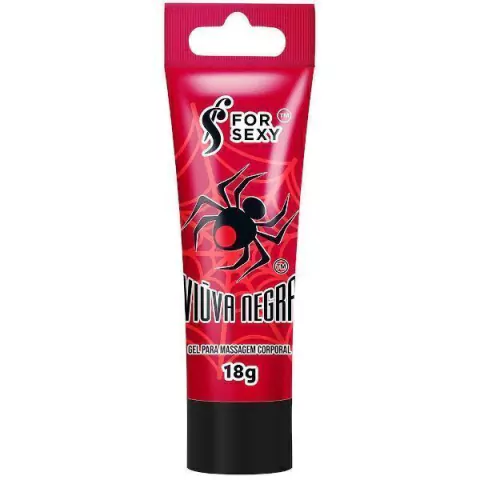 Viúva Negra Gel Excitante, Vibra e Bifásico Unissex 18g