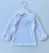 Camiseta Romántica Blanca (Manga con Volados) - comprar online