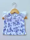 Remera Romántica Rosas Azules