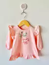 Blusa Flowers Pink (Algodón Premium)