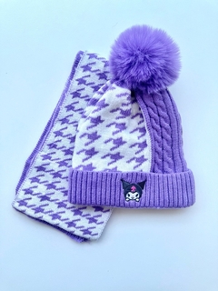 Gorro PomPom + Bufanda Kuromi Importado (Edad: 2 a 5 años) - comprar online