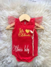 Body Celebrate Rojo (Tul con brillos en hombro)
