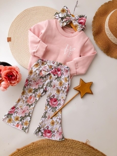 Conjunto Romántico Love (Buzo Frizado + Calza Frizada + Moño) - comprar online