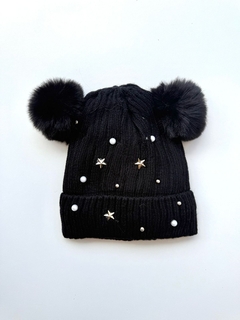 Gorro Tejido Importado Star Black (Interior con Corderito) Edad: 2 a 5 años - comprar online