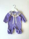 Enterito Romántico Plush Lila (Cuello Broderie) - comprar online