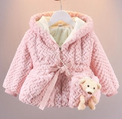Tapado Importado Princesa Teddy Rosa + Cartera