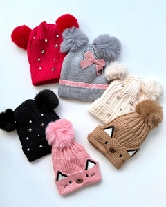 Gorro Tejido Importado Star Natural (Interior con Corderito) Edad: 2 a 5 años - Olivias Baby