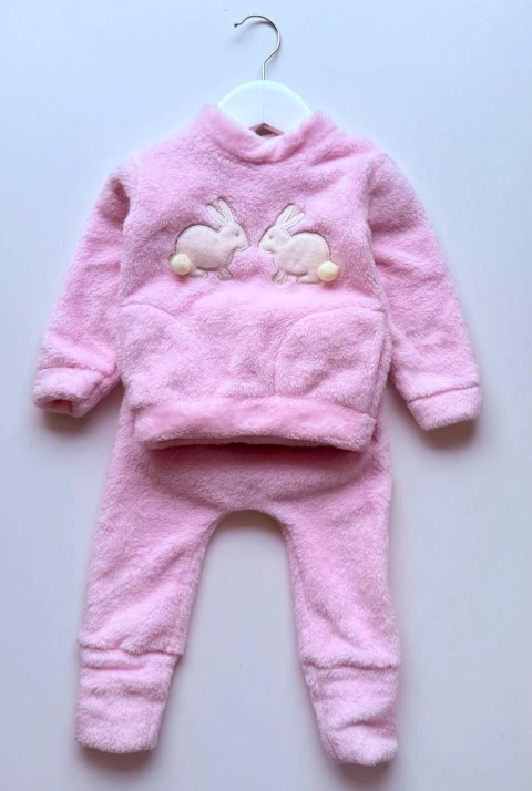 Conjunto Rabbit Rosa (Buzo + Pantalón de Piel) Talle 6 meses - comprar online