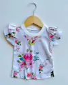 Remera Flowers Blanca