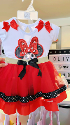 Conjunto Importado Minnie Red (Body + Tutú)