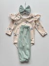 Conjunto Romántico Tiger (Body Térmico + Pantalón Wafle + Moño) - comprar online