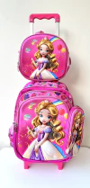 Mochila Carrito Importada 16 Pulgadas c/ Luz Princesa (3 Piezas: Mochila, Lonchera y Cartuchera) - comprar online