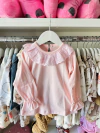 Camiseta Romántica Rosa (Cuello Broderie)