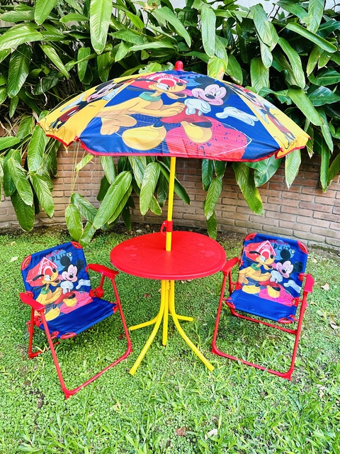 Set Importado Mickey: Sombrilla + Mesa + 2 Reposeras - comprar online