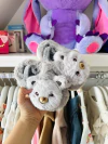 Pantufla Osito Gris Importada (Con Sujeta Talón) - comprar online