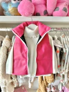 Chaleco Puffer Eco Cuero Rosa