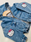 Campera Kitty Denim Oversize (Capucha y Cierre) - comprar online