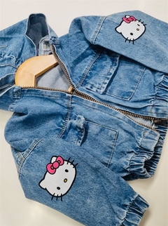 Campera Kitty Denim Oversize (Capucha y Cierre) - comprar online